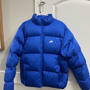 New Nike Royal Blue Puffer Jacket, Insulated Primaloft, Men’s size Small
